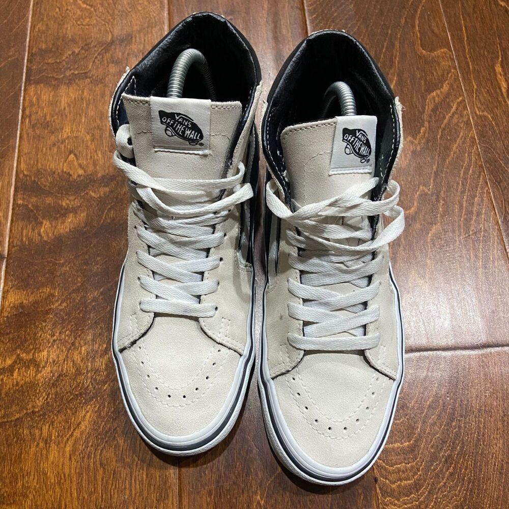 Vans Sk8-Hi Bolt Antique White and Black Skate Shoes 721454 Men's Size 6 Wms 7.5 - Picture 4 of 9